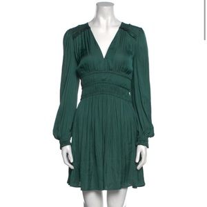 Maje Paris dark green satin dress new with tags